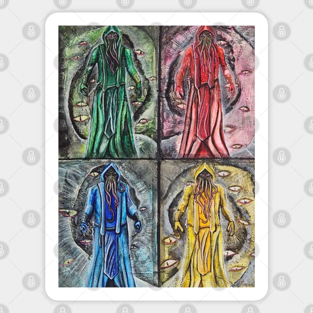 Cthulhu Wars Acolytes Sticker by Nick Chicone